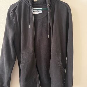 American Giant Men's Dark Gray Zip-Up Sweater